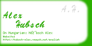 alex hubsch business card